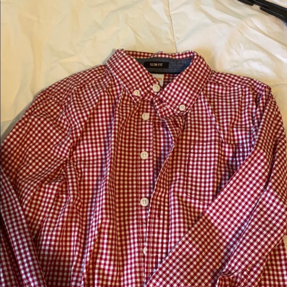 Red Checked Button Down